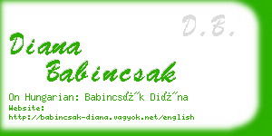 diana babincsak business card